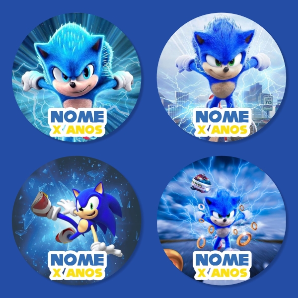 Adesivo Redondo Sonic