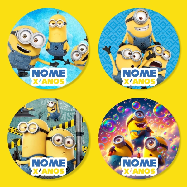 Adesivo Redondo Minions