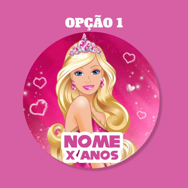 Adesivo Redondo Barbie - Image 2