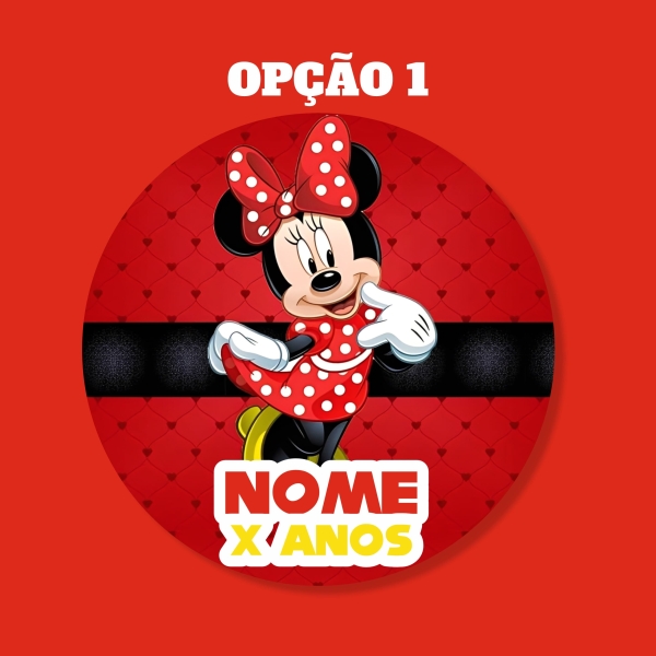 Adesivo Redondo Minnie Mouse - Image 2