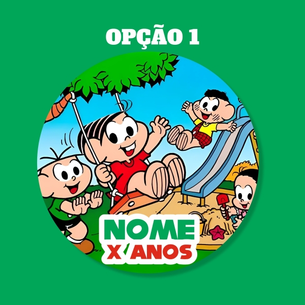 Adesivo Redondo Turma da Monica - Image 2