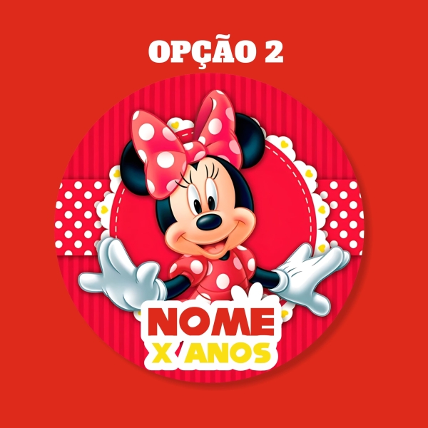 Adesivo Redondo Minnie Mouse - Image 3