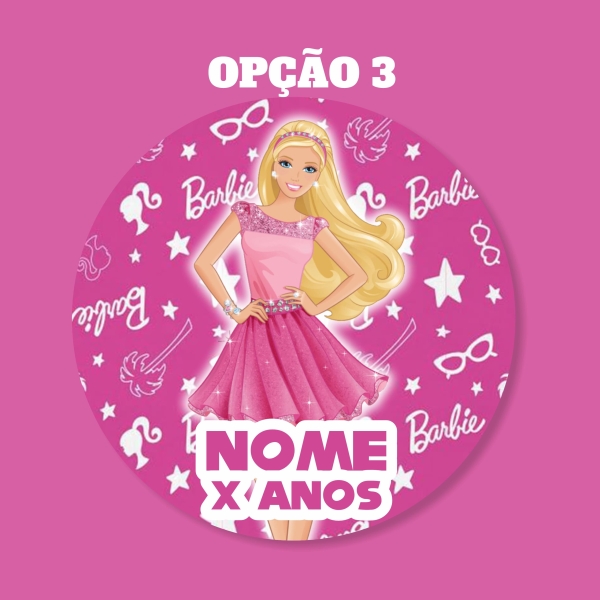 Adesivo Redondo Barbie - Image 4