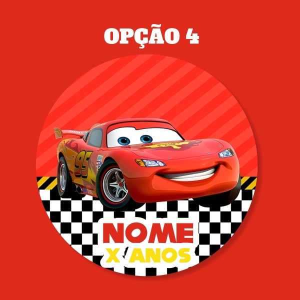 Adesivo Redondo McQueen - Os Carros - Image 5
