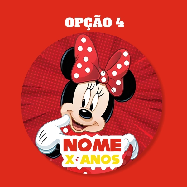 Adesivo Redondo Minnie Mouse - Image 5